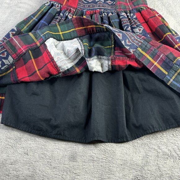 Ralph Lauren Girls Dress 4T Tartan Plaid‎ Patchwork Cotton Red Sleeveless Lined - Picture 8 of 14